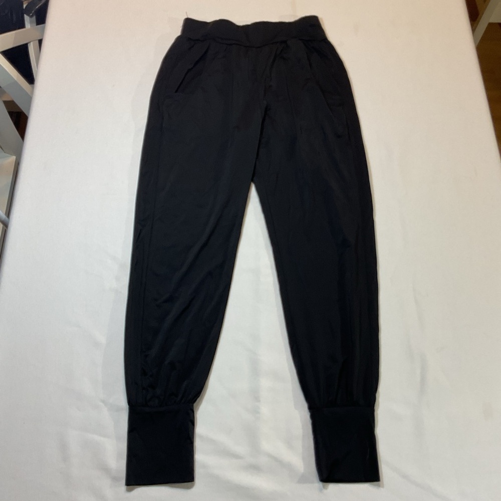 Zyia Active Womens Black Joggers Size S Slinky Pull on‎ Thick Ankles Workout